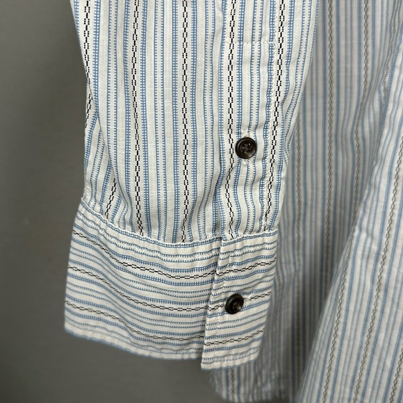 LRL Lauren Jeans Company 100% Cotton Ruffle Collar Button Down Shirt Size XL - Picture 6 of 14